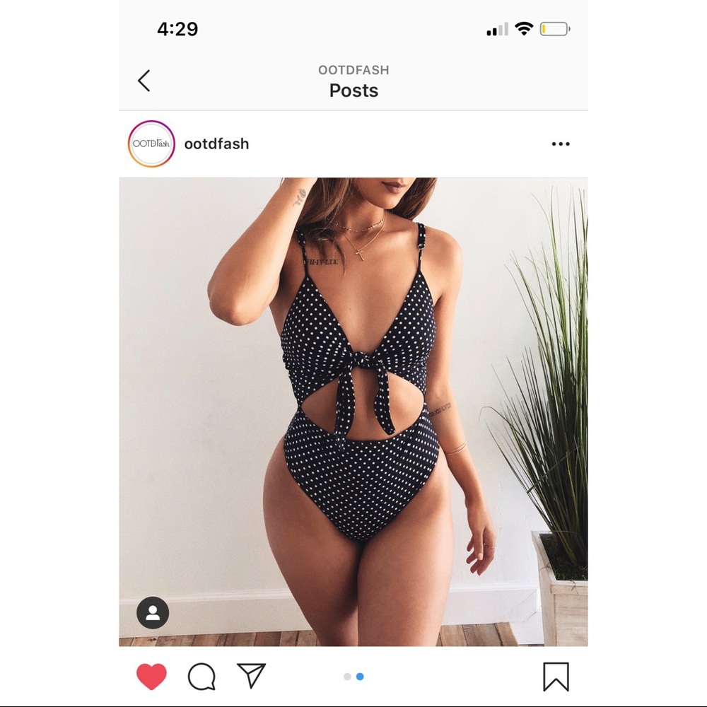 One piece bathing suit